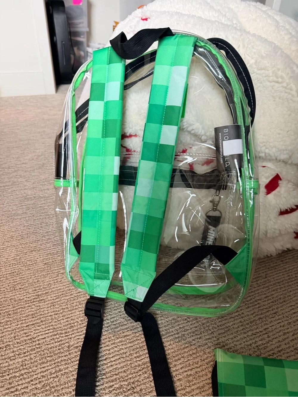 Kids Clear Minecraft Backpack NWOT